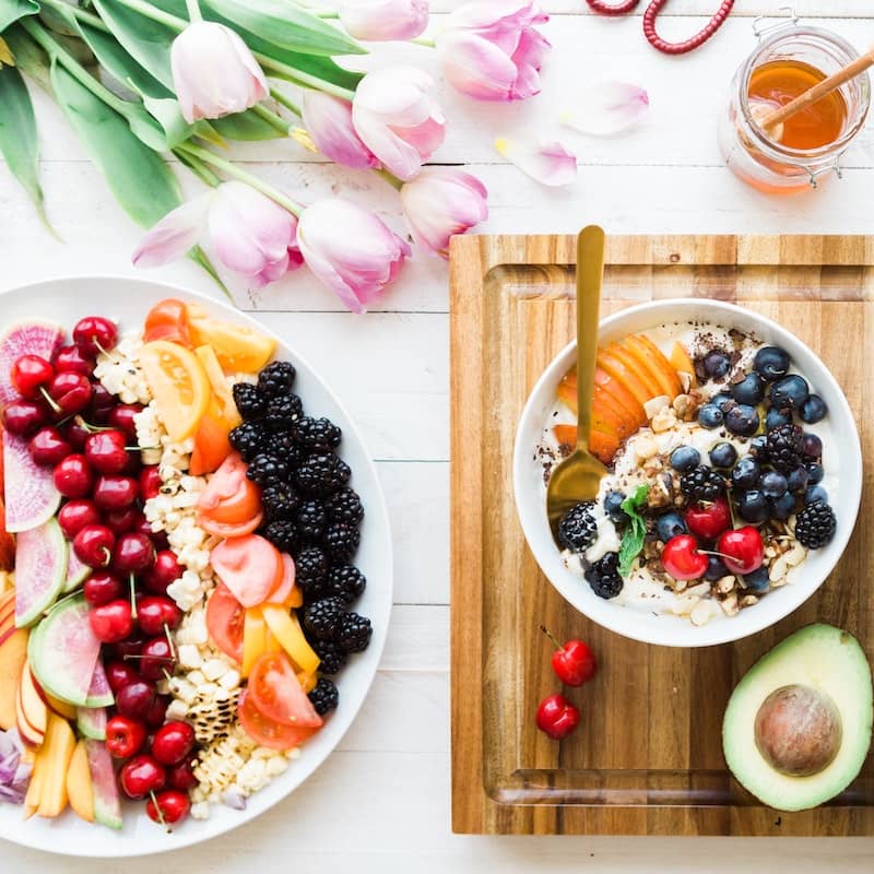 Foto de hermoso arreglo de comida